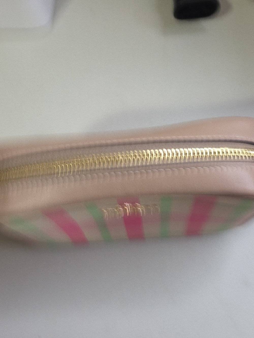 Coach Jamie Mini Pink Plaid Crossbody Camera Bag with Green Accents - Picture 3 of 8